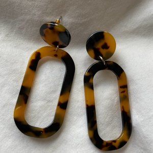 tortoise shell drop earrings